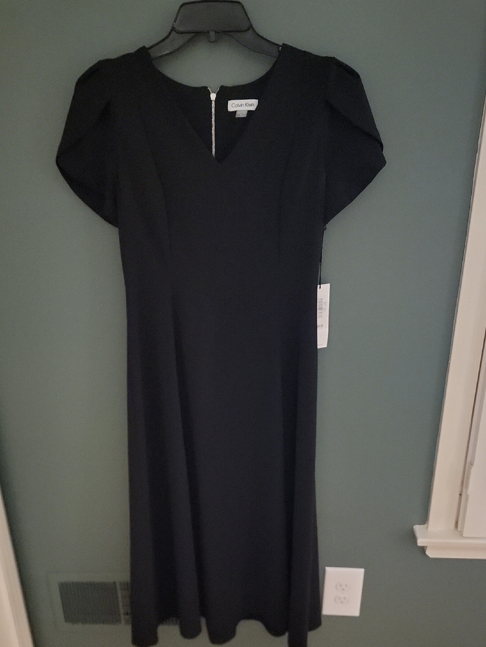 Calvin Klein Black V-Neck Maxi Dress